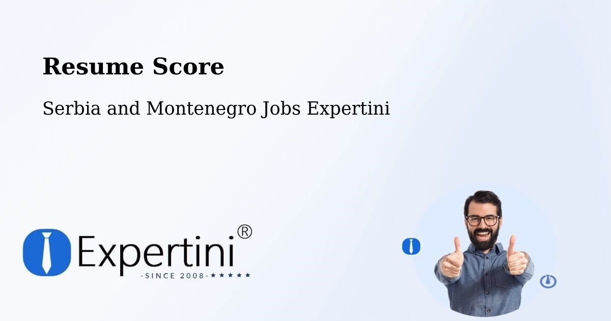 Resume Score & Job Description Match Tool – Métabetchouan - Serbia and Montenegro Jobs Expertini